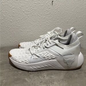 Under Armour Project Rock 6 UA White Training Shoes 3026534-100 Men's Size 11